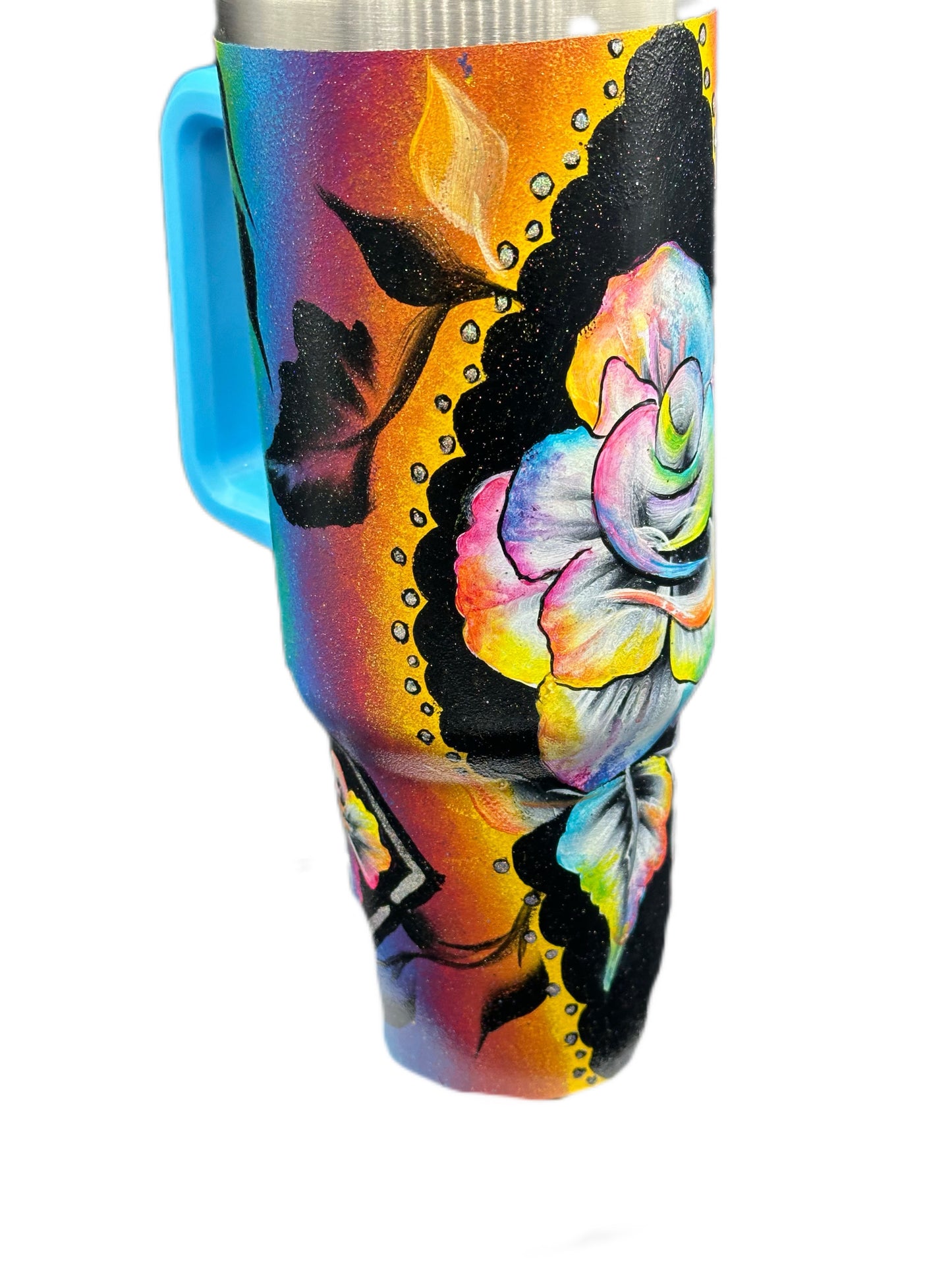 Tye dye Rose Tumbler