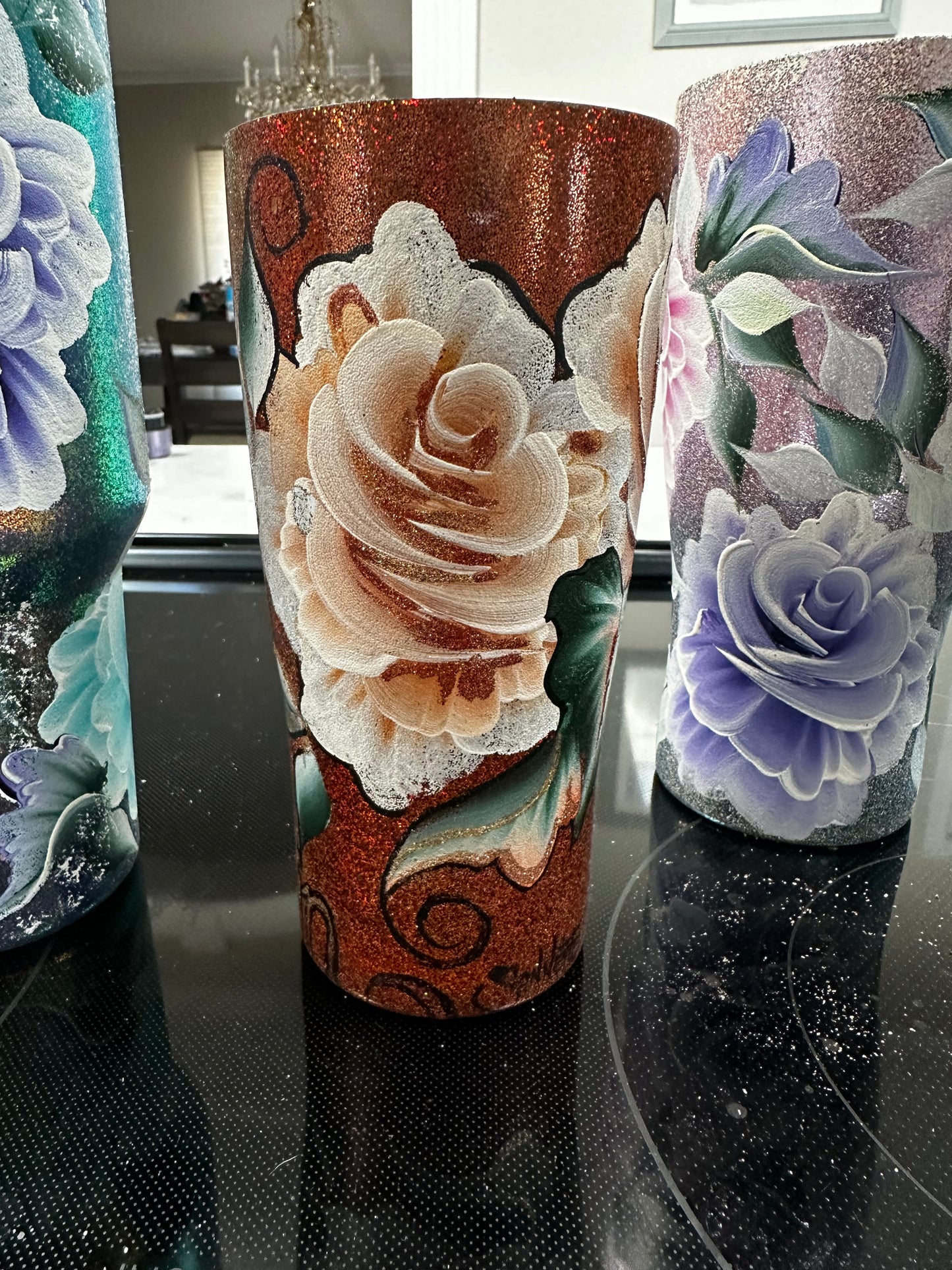 Roses with Butterfly - Orange