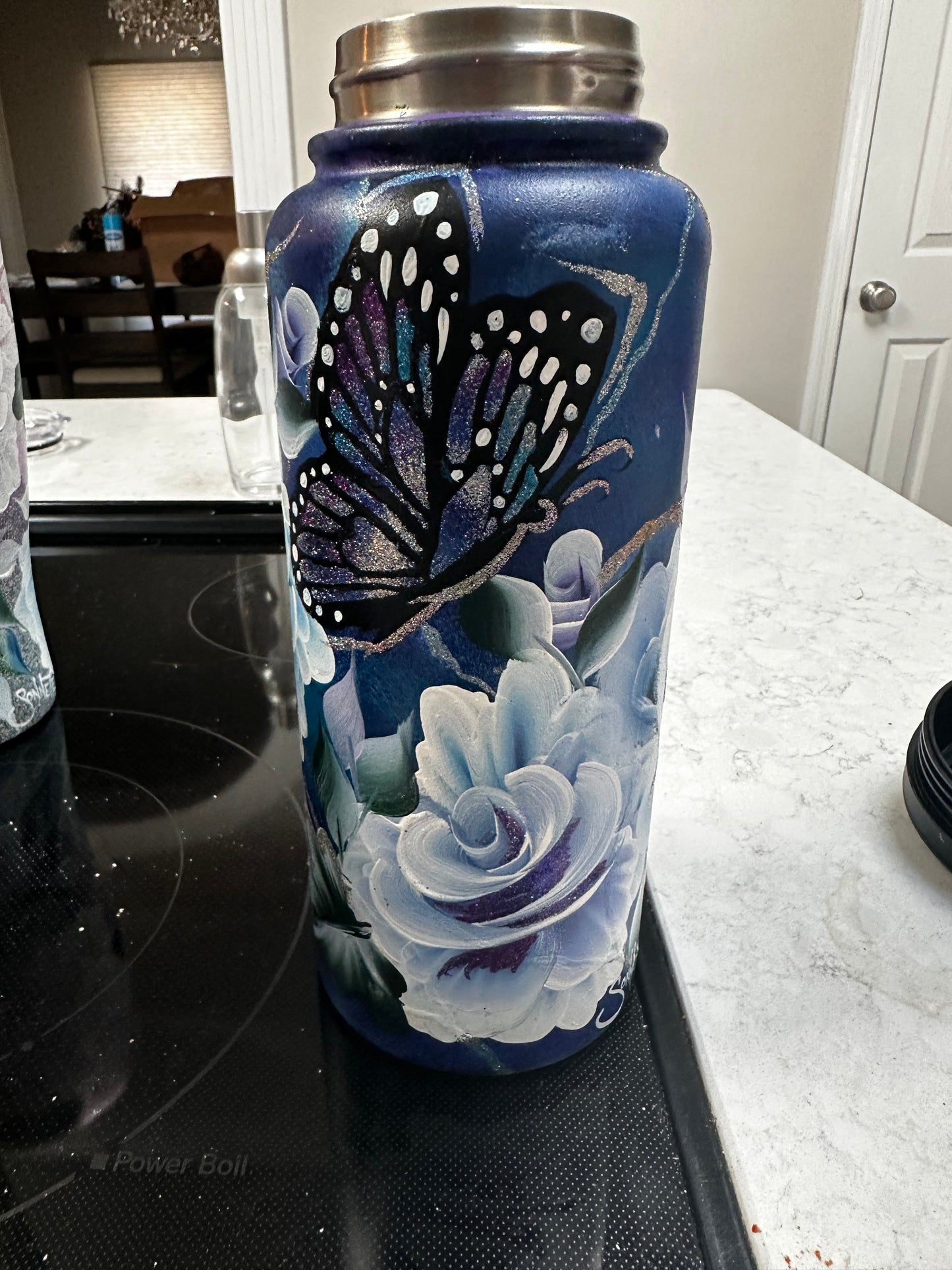 Roses with Butterfly - Blues
