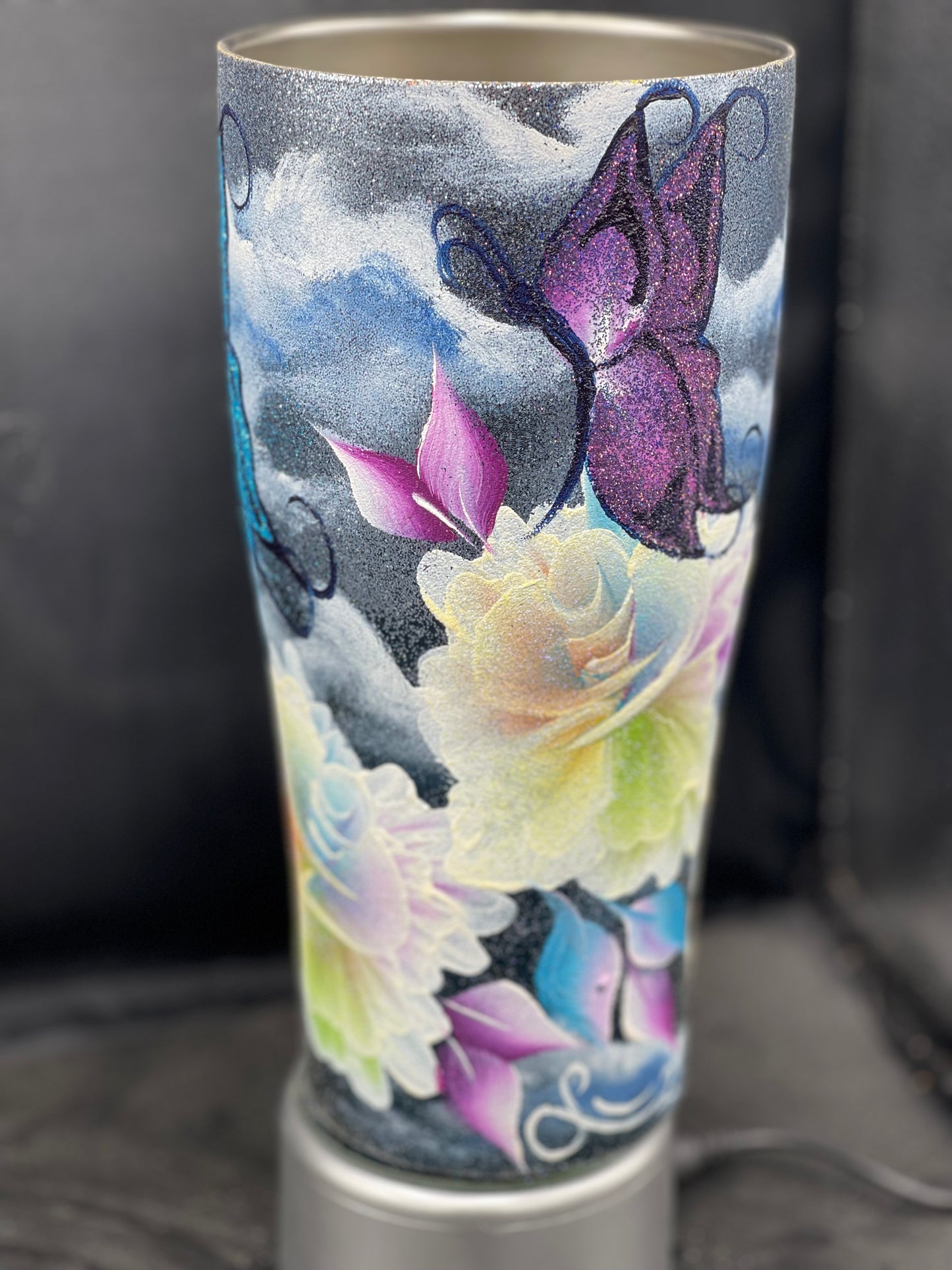 Rainbow Roses with Butterfly