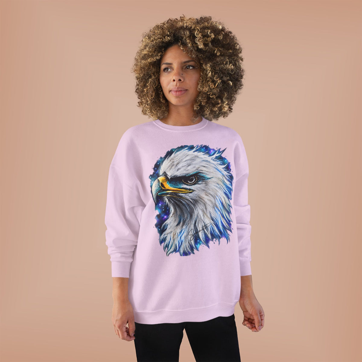 Unisex EcoSmart® Crewneck Sweatshirt-Eagle on Front