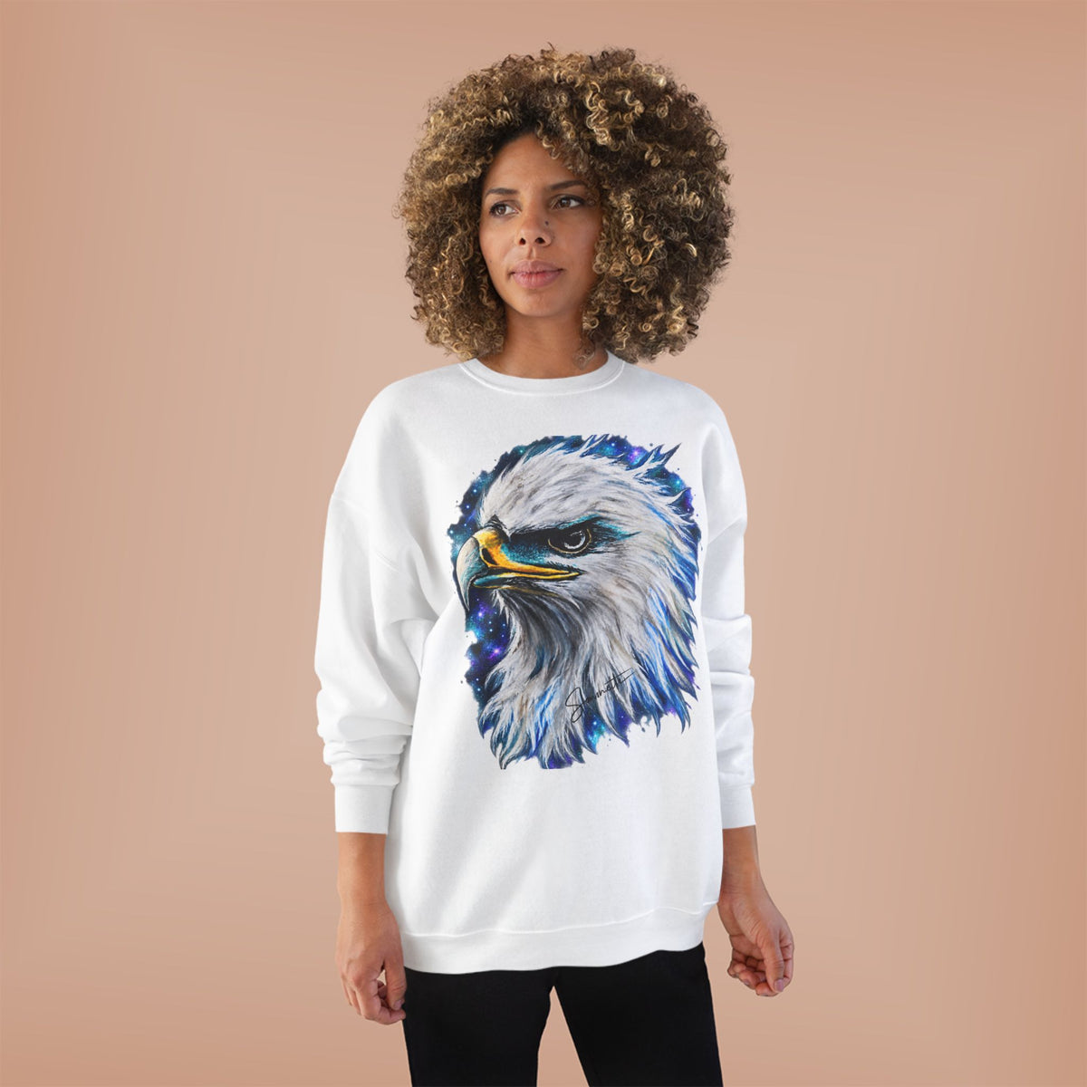Unisex EcoSmart® Crewneck Sweatshirt-Eagle on Front