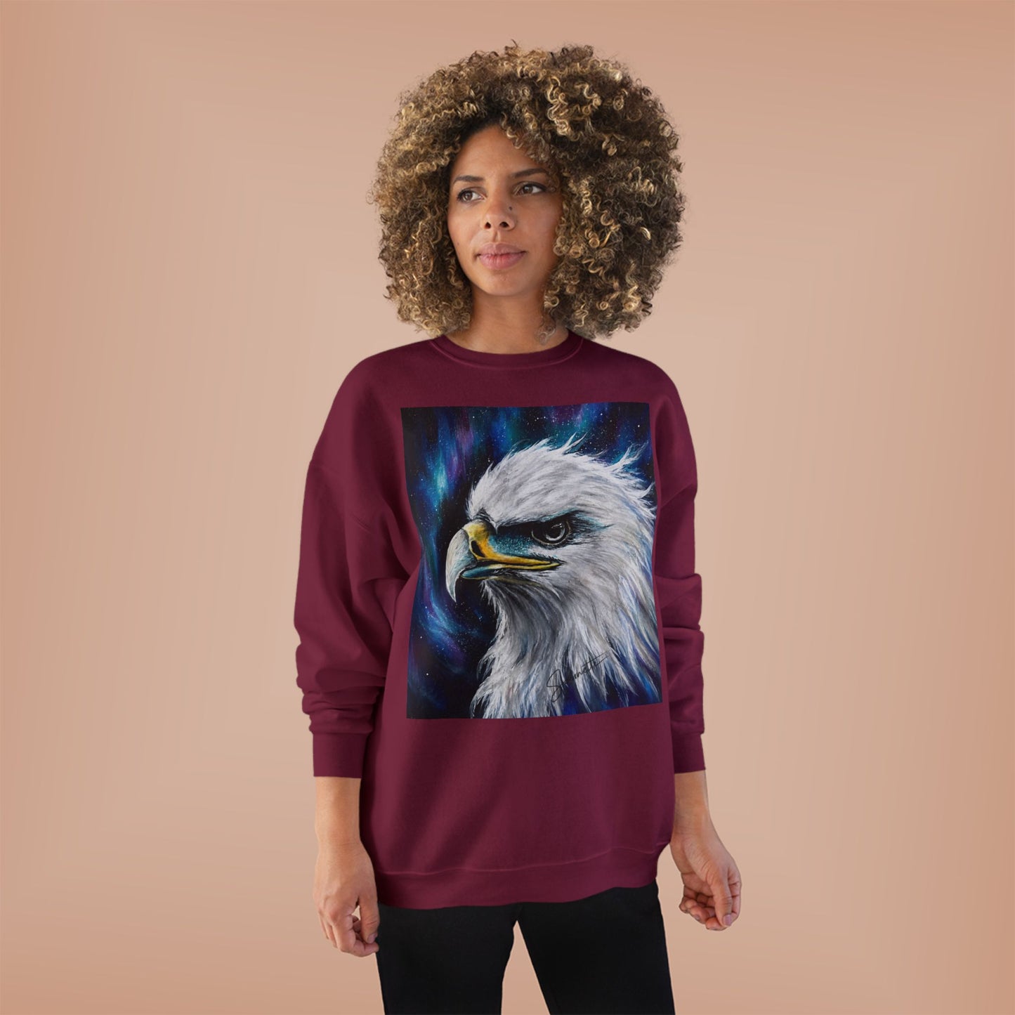 Unisex EcoSmart® Crewneck Sweatshirt-Eagle on Front