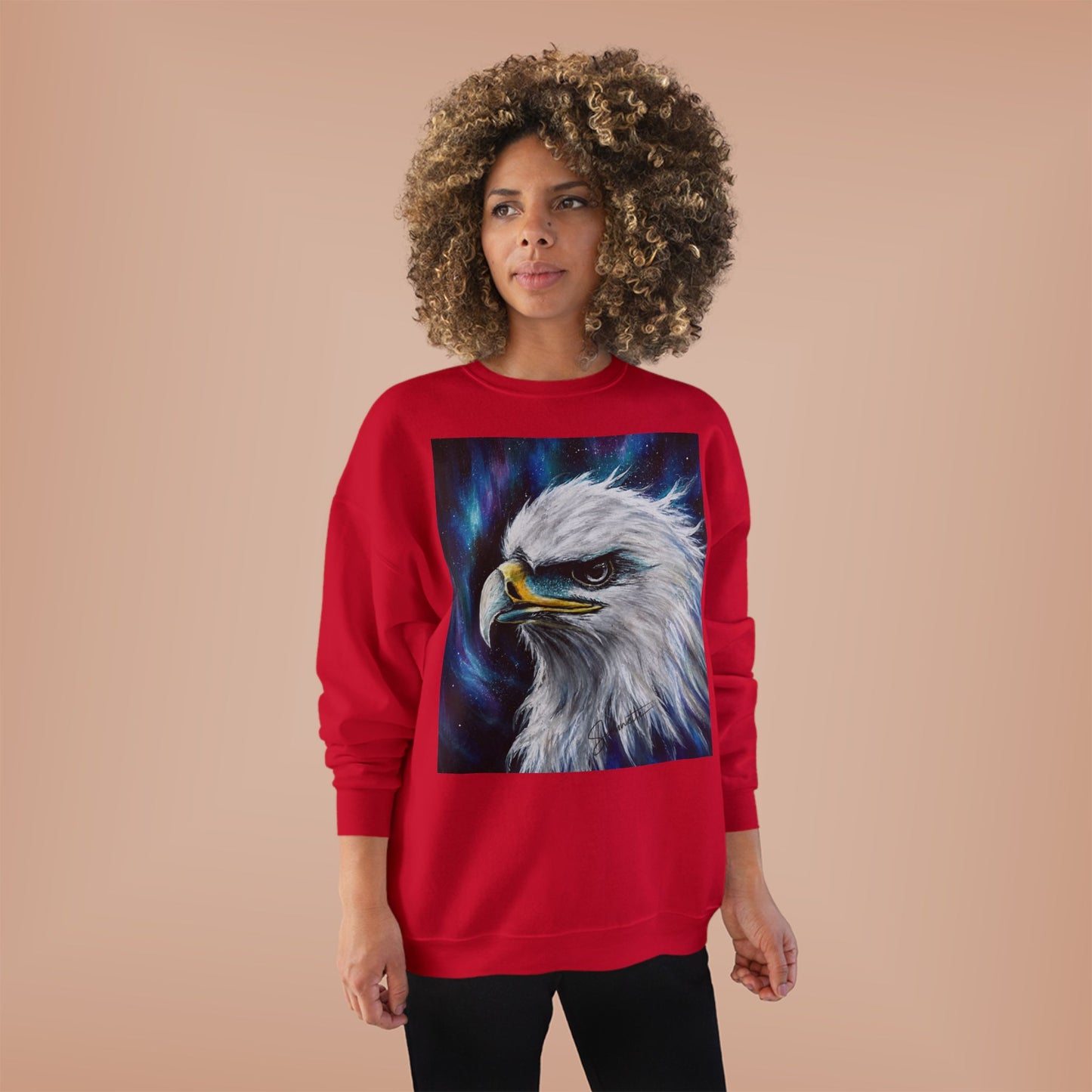 Unisex EcoSmart® Crewneck Sweatshirt-Eagle on Front