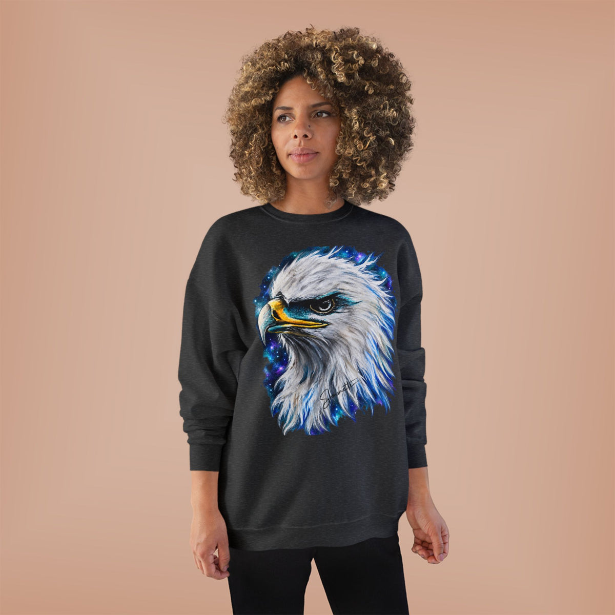 Unisex EcoSmart® Crewneck Sweatshirt-Eagle on Front