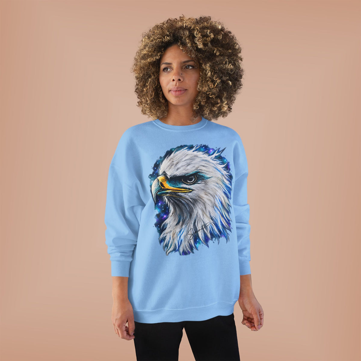 Unisex EcoSmart® Crewneck Sweatshirt-Eagle on Front