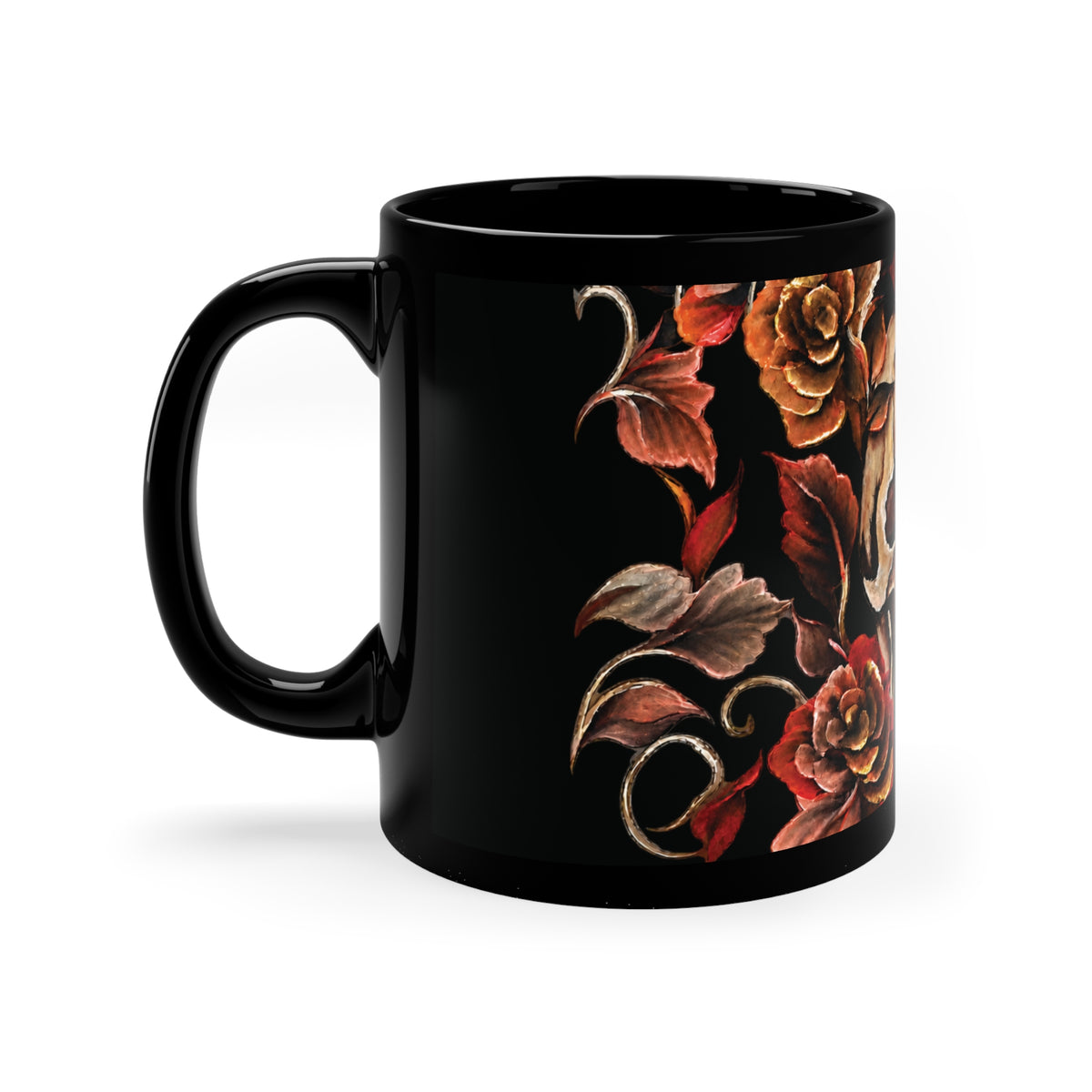 Black Skull Coffee Mug, 11oz