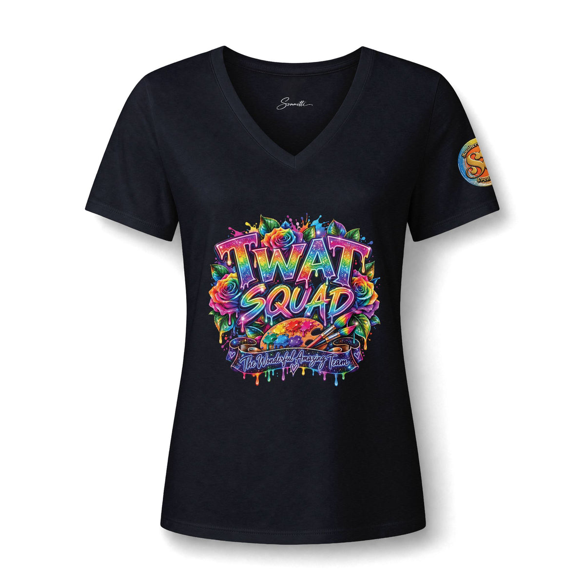 Twat Squad - Women's Relaxed Heather CVC V-Neck Tee