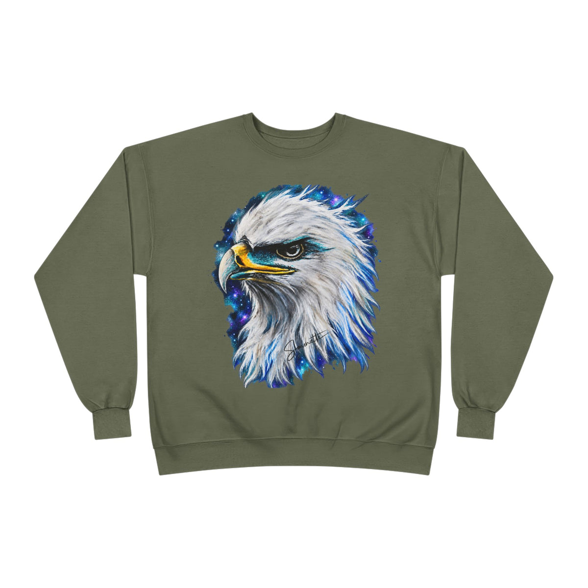 Unisex EcoSmart® Crewneck Sweatshirt-Eagle on Front