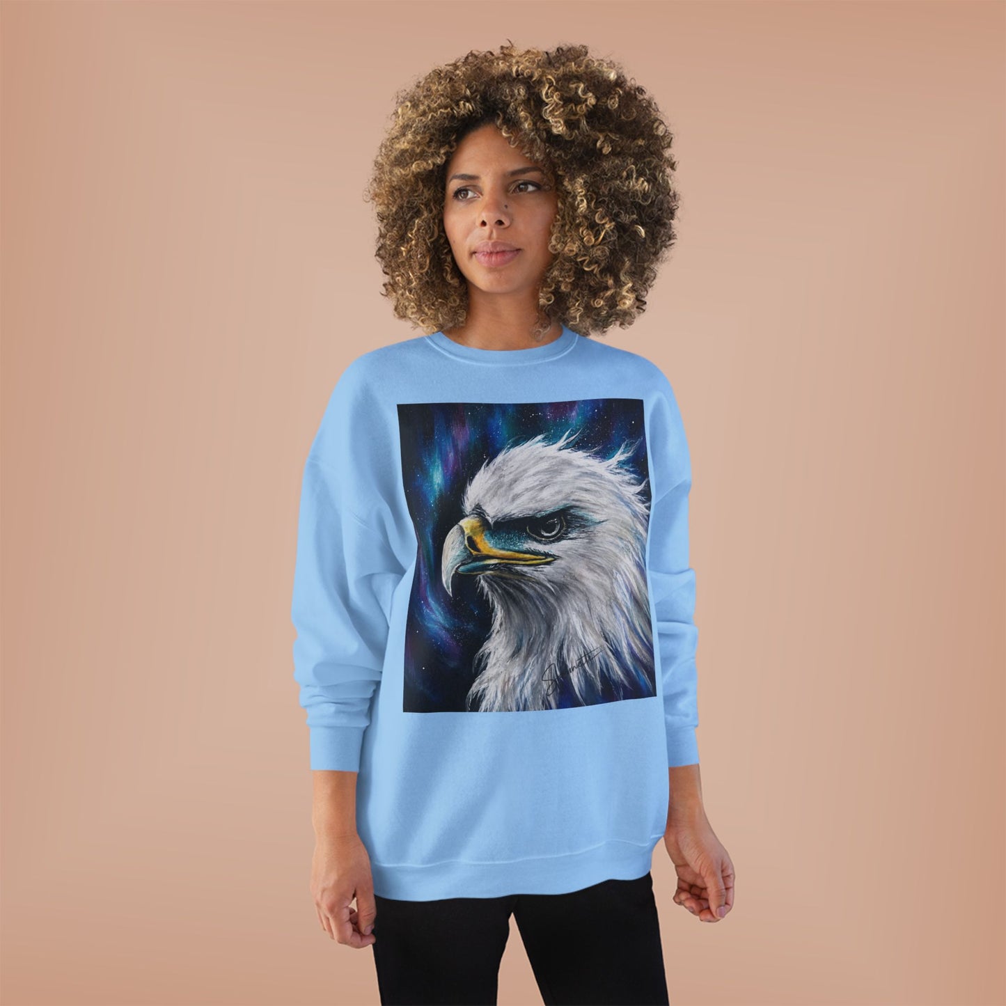 Unisex EcoSmart® Crewneck Sweatshirt-Eagle on Front