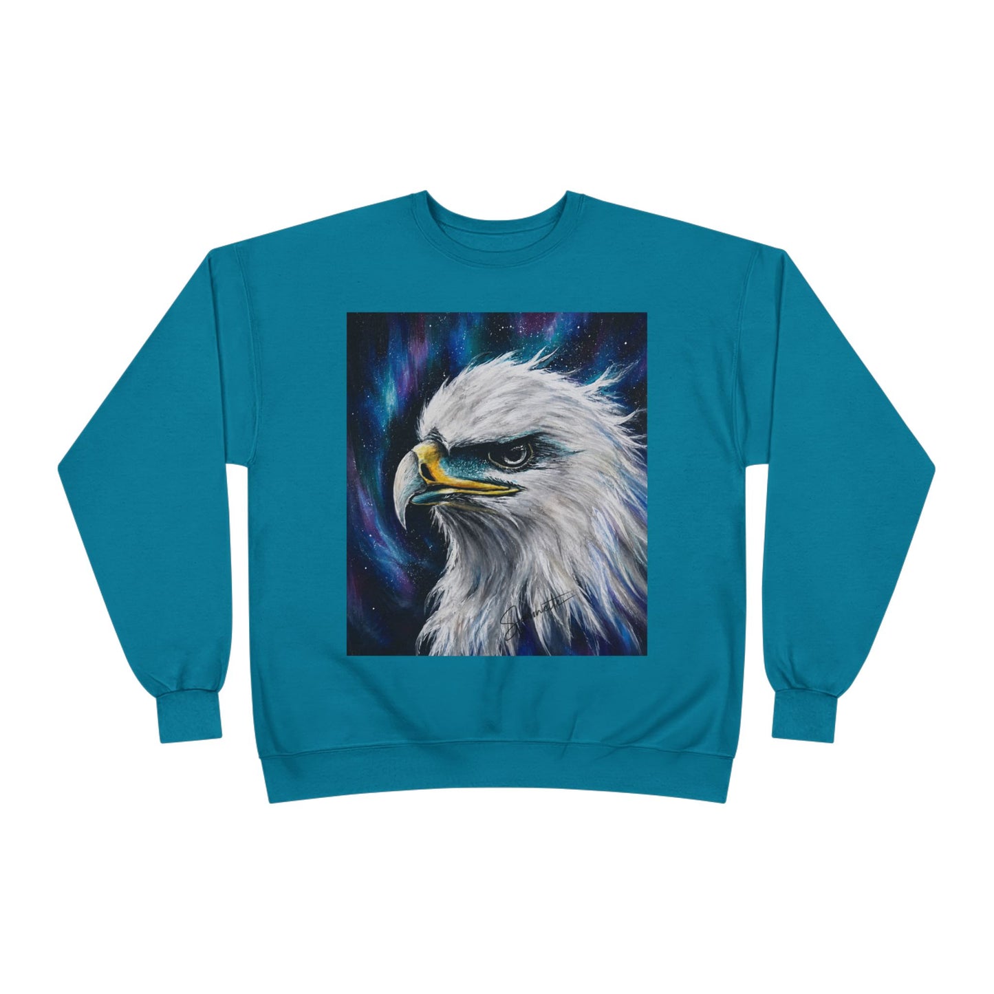 Unisex EcoSmart® Crewneck Sweatshirt-Eagle on Front