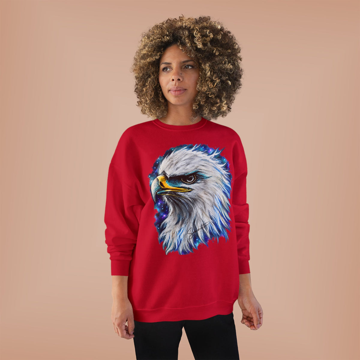 Unisex EcoSmart® Crewneck Sweatshirt-Eagle on Front