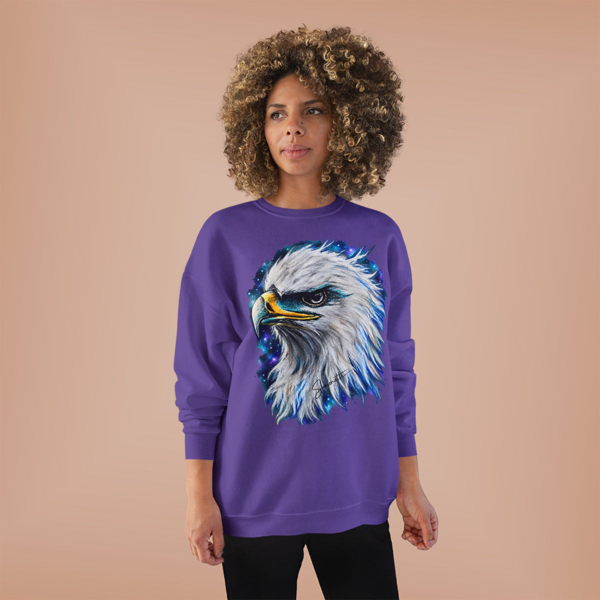 Unisex EcoSmart® Crewneck Sweatshirt-Eagle on Front