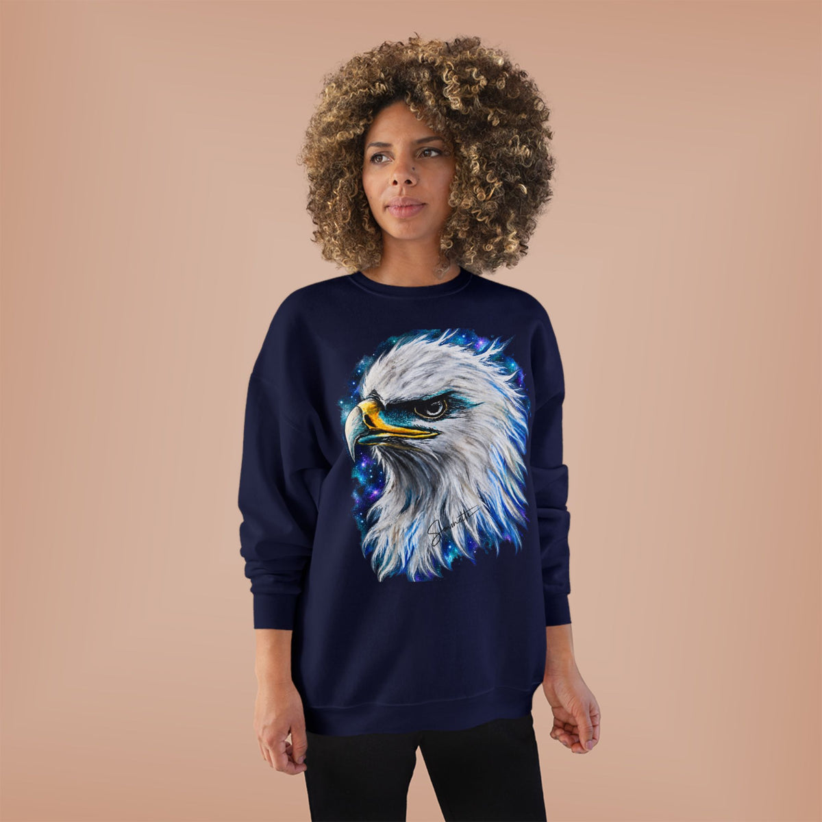 Unisex EcoSmart® Crewneck Sweatshirt-Eagle on Front