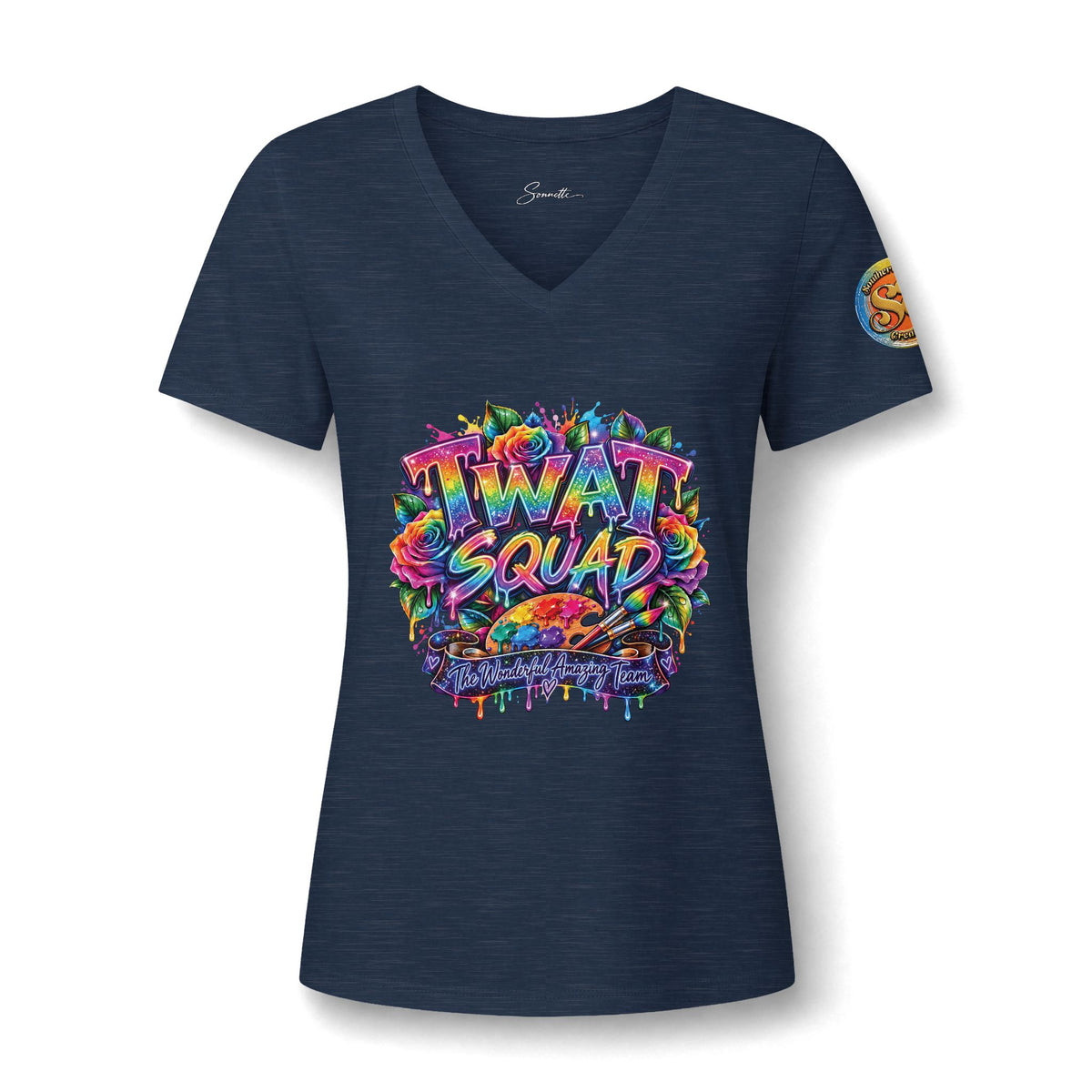 Twat Squad - Women's Relaxed Heather CVC V-Neck Tee