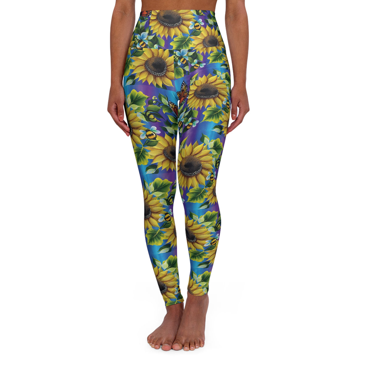 High Waisted Yoga Leggings (AOP)