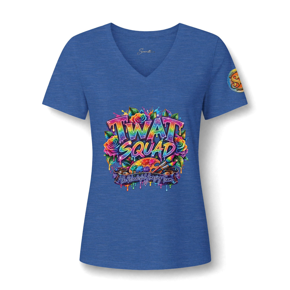 Twat Squad - Women's Relaxed Heather CVC V-Neck Tee