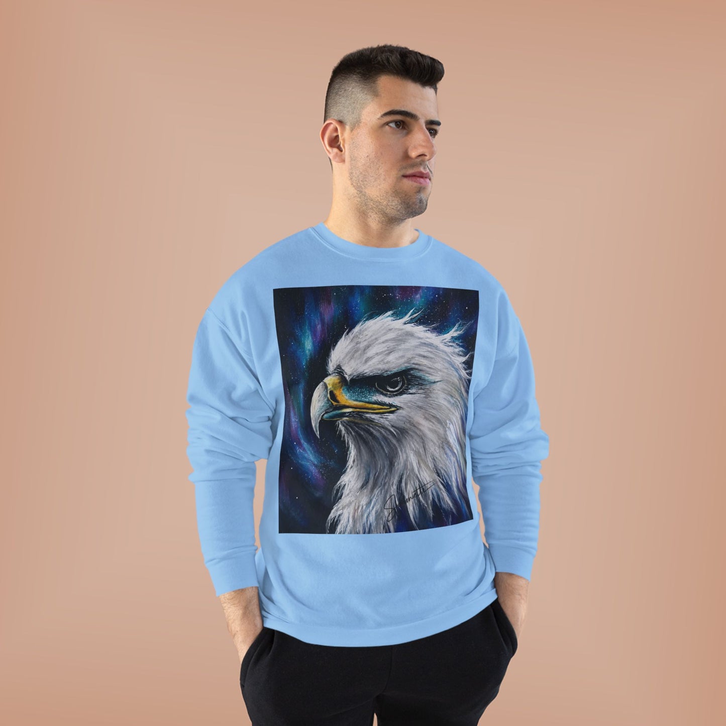 Unisex EcoSmart® Crewneck Sweatshirt-Eagle on Front