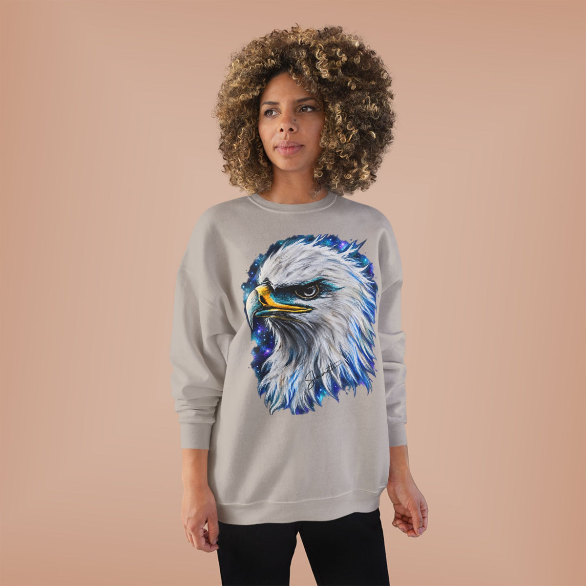 Unisex EcoSmart® Crewneck Sweatshirt-Eagle on Front