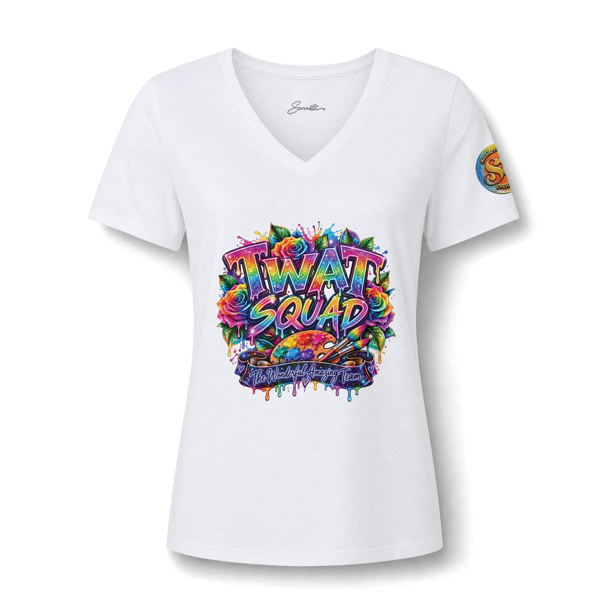 Twat Squad - Women's Relaxed Heather CVC V-Neck Tee