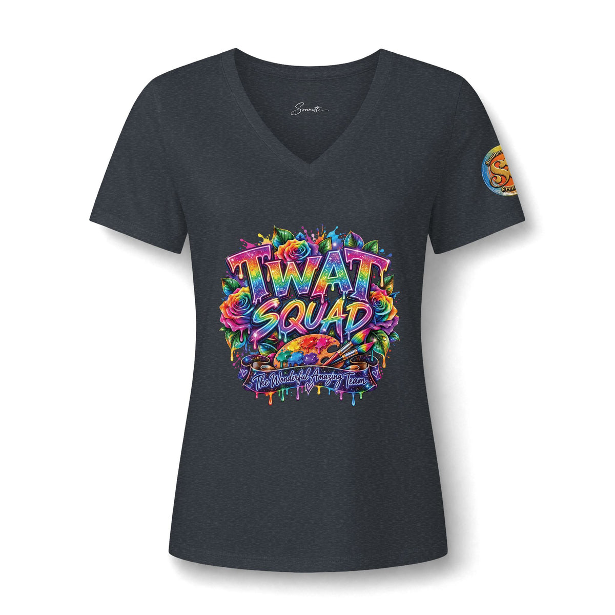 Twat Squad - Women's Relaxed Heather CVC V-Neck Tee