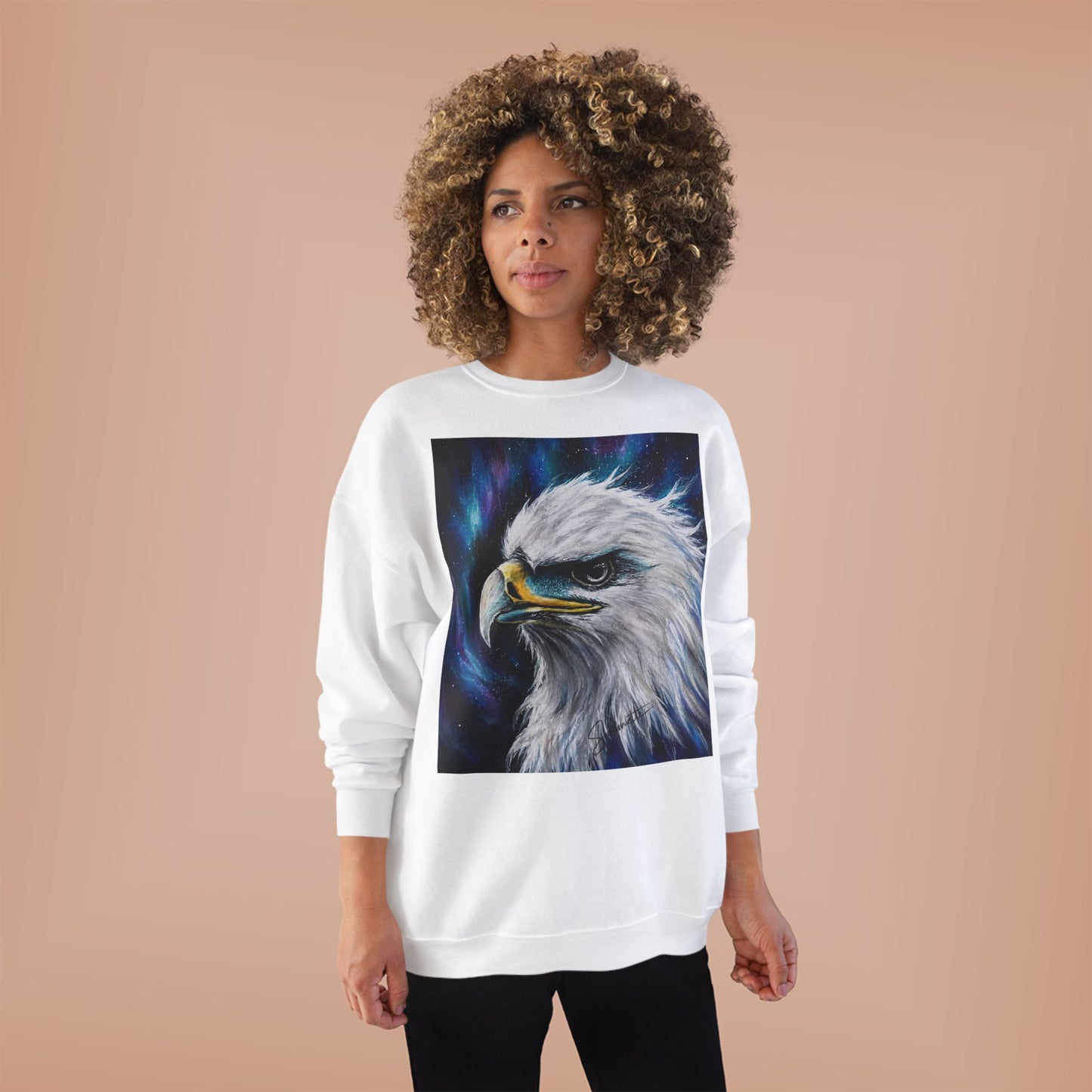 Unisex EcoSmart® Crewneck Sweatshirt-Eagle on Front