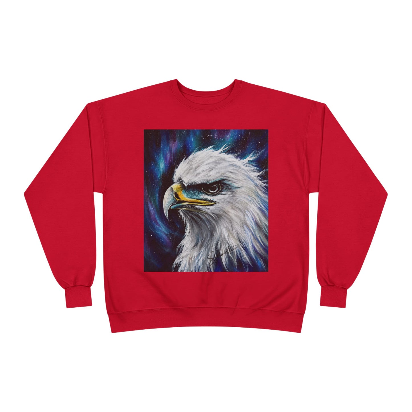 Unisex EcoSmart® Crewneck Sweatshirt-Eagle on Front
