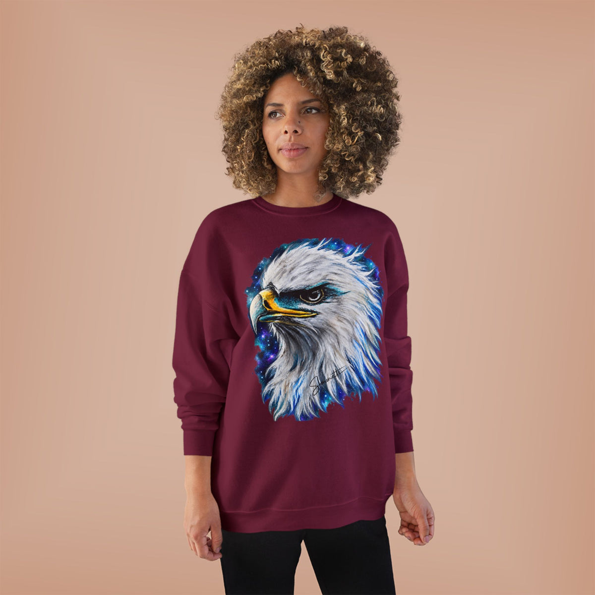 Unisex EcoSmart® Crewneck Sweatshirt-Eagle on Front