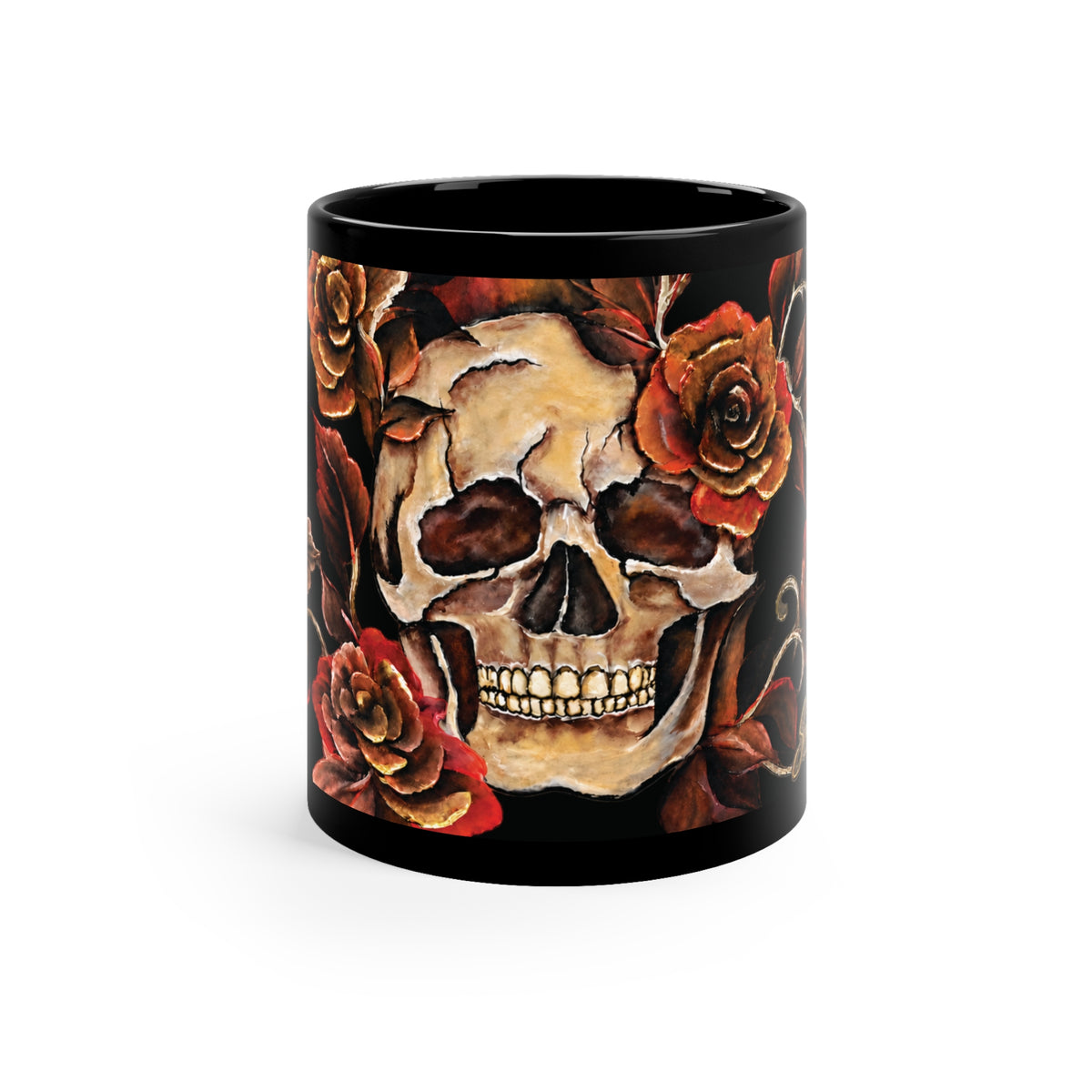Black Skull Coffee Mug, 11oz