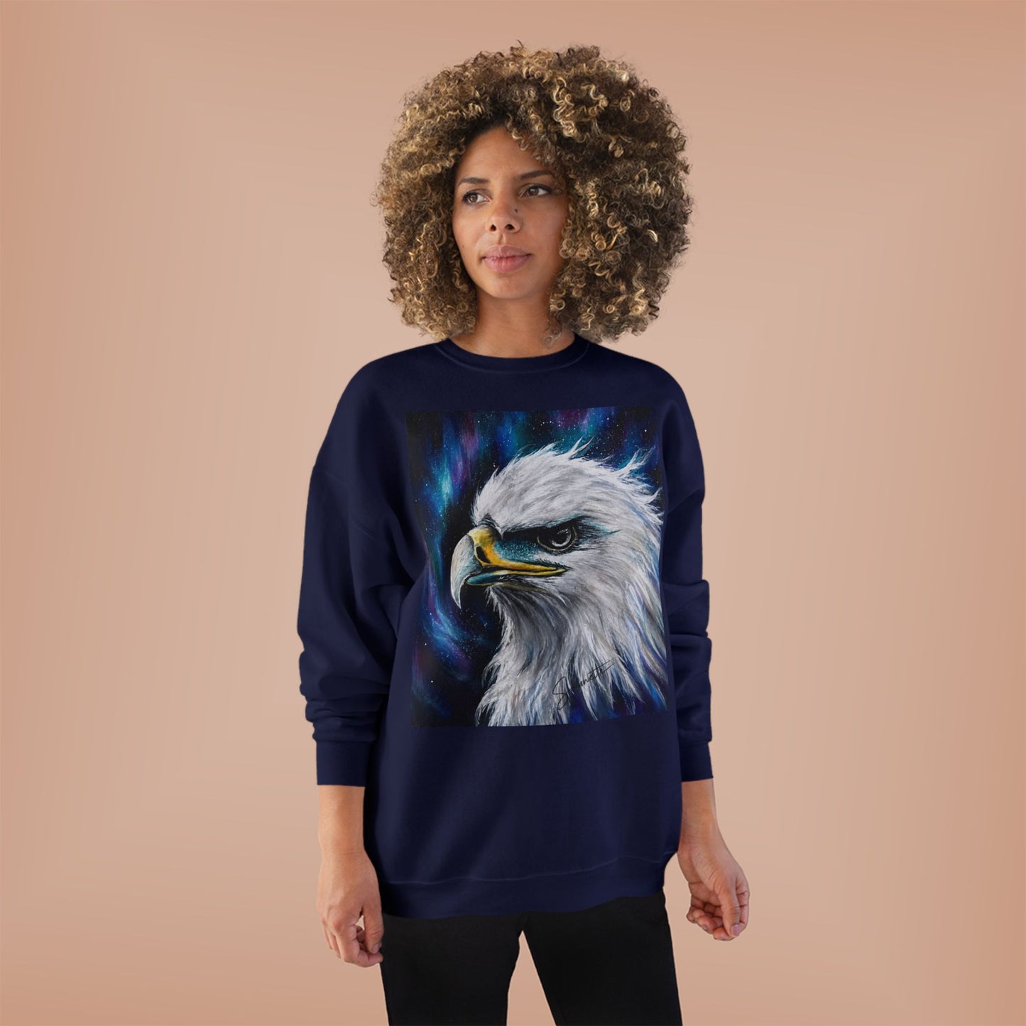 Unisex EcoSmart® Crewneck Sweatshirt-Eagle on Front