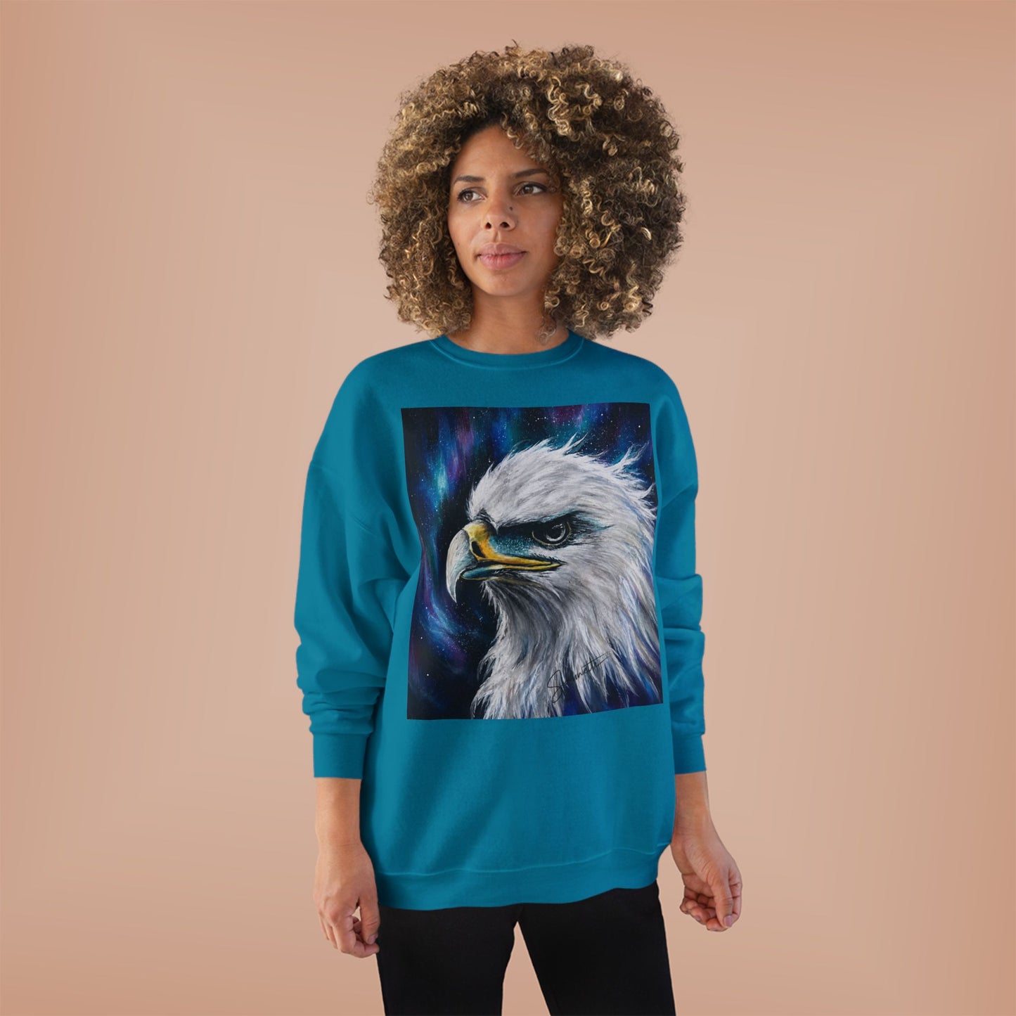 Unisex EcoSmart® Crewneck Sweatshirt-Eagle on Front