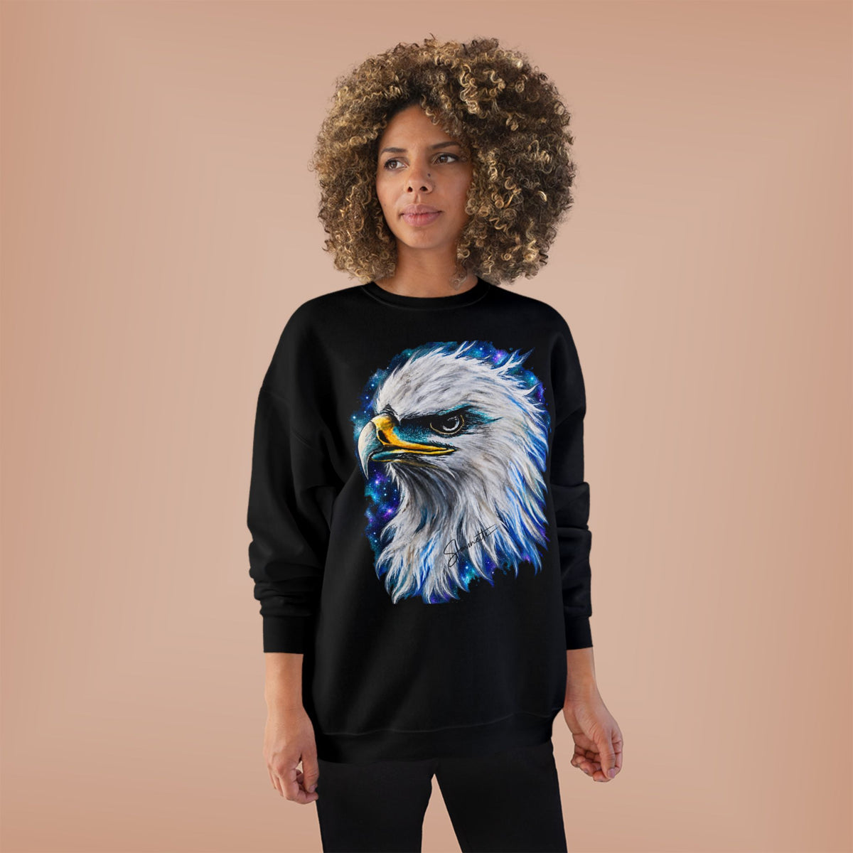 Unisex EcoSmart® Crewneck Sweatshirt-Eagle on Front