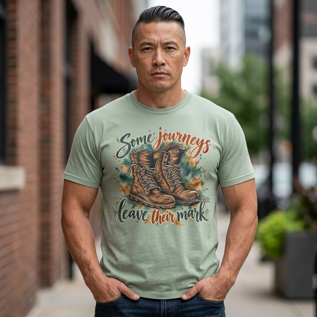 Military Boots- Unisex Garment-Dyed T-shirt