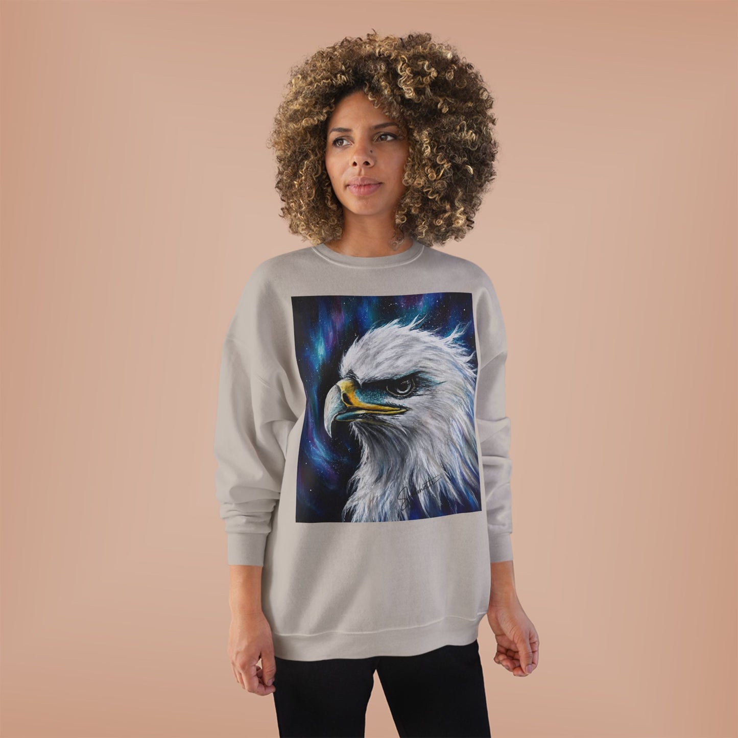 Unisex EcoSmart® Crewneck Sweatshirt-Eagle on Front