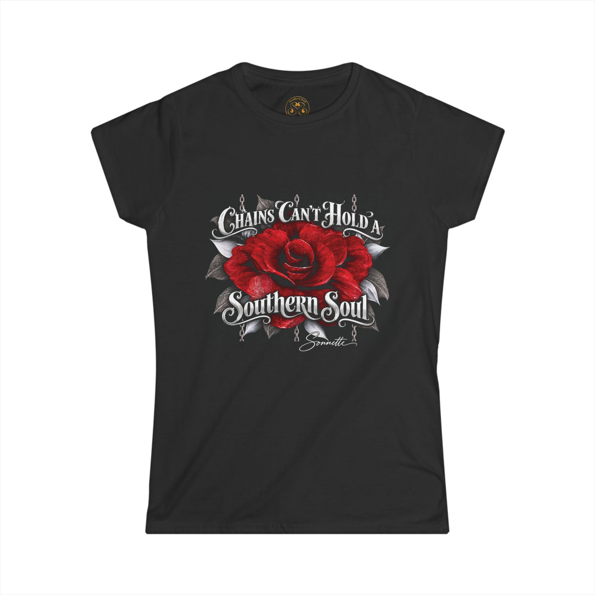 Red Rose-Women's Softstyle Tee-“Chains”