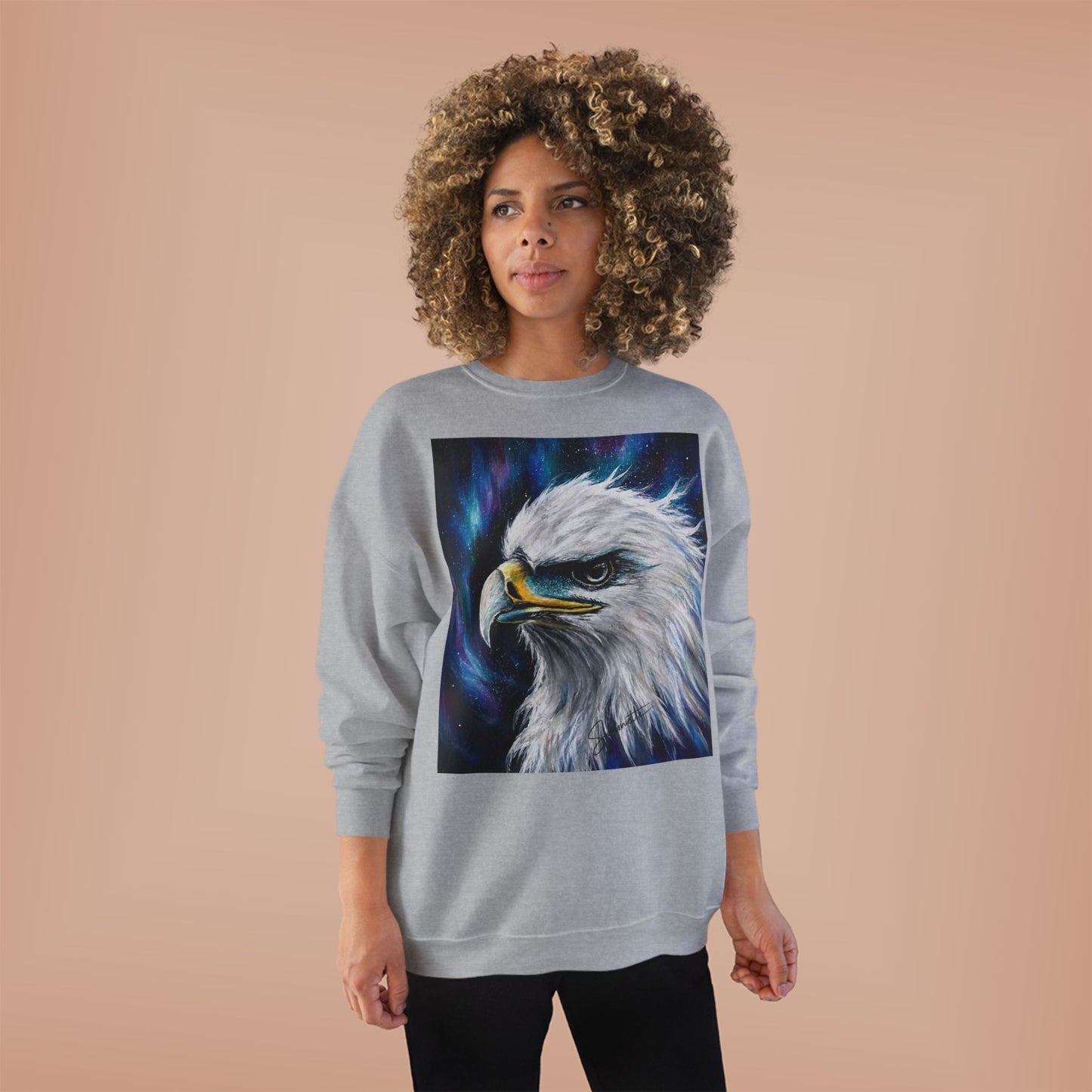 Unisex EcoSmart® Crewneck Sweatshirt-Eagle on Front