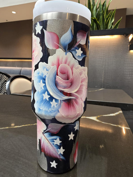 40 oz Patriotic Roses