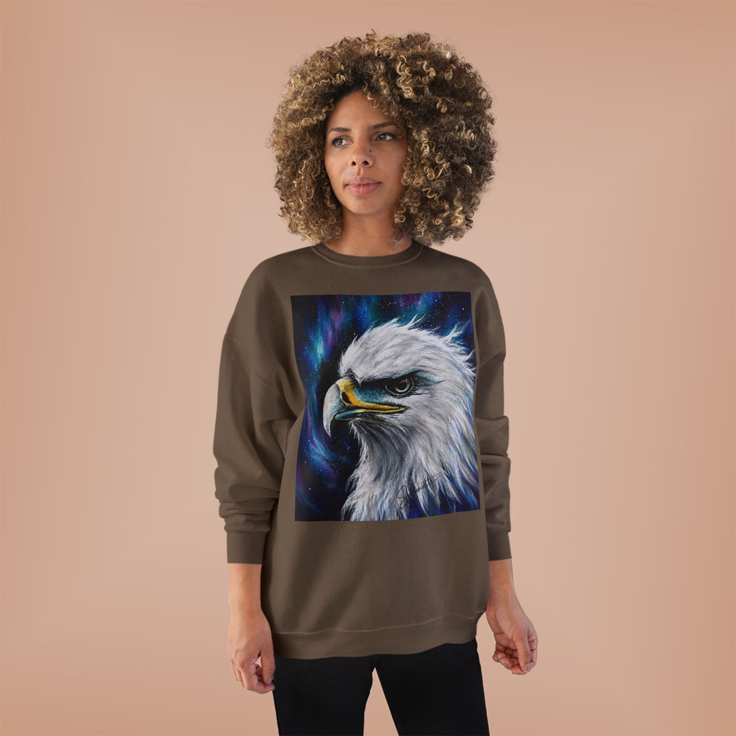Unisex EcoSmart® Crewneck Sweatshirt-Eagle on Front