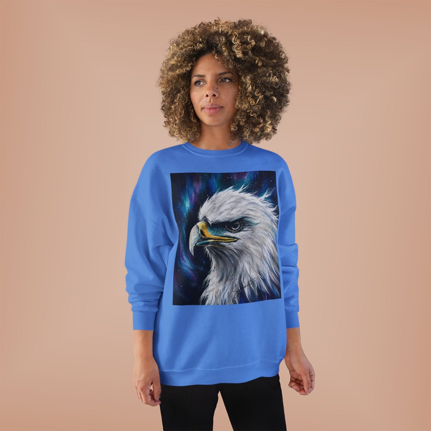 Unisex EcoSmart® Crewneck Sweatshirt-Eagle on Front