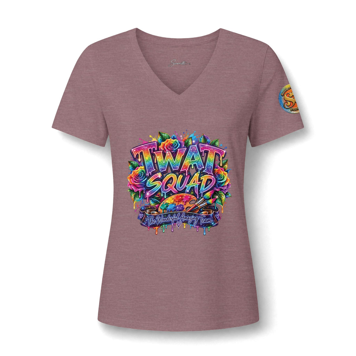 Twat Squad - Women's Relaxed Heather CVC V-Neck Tee