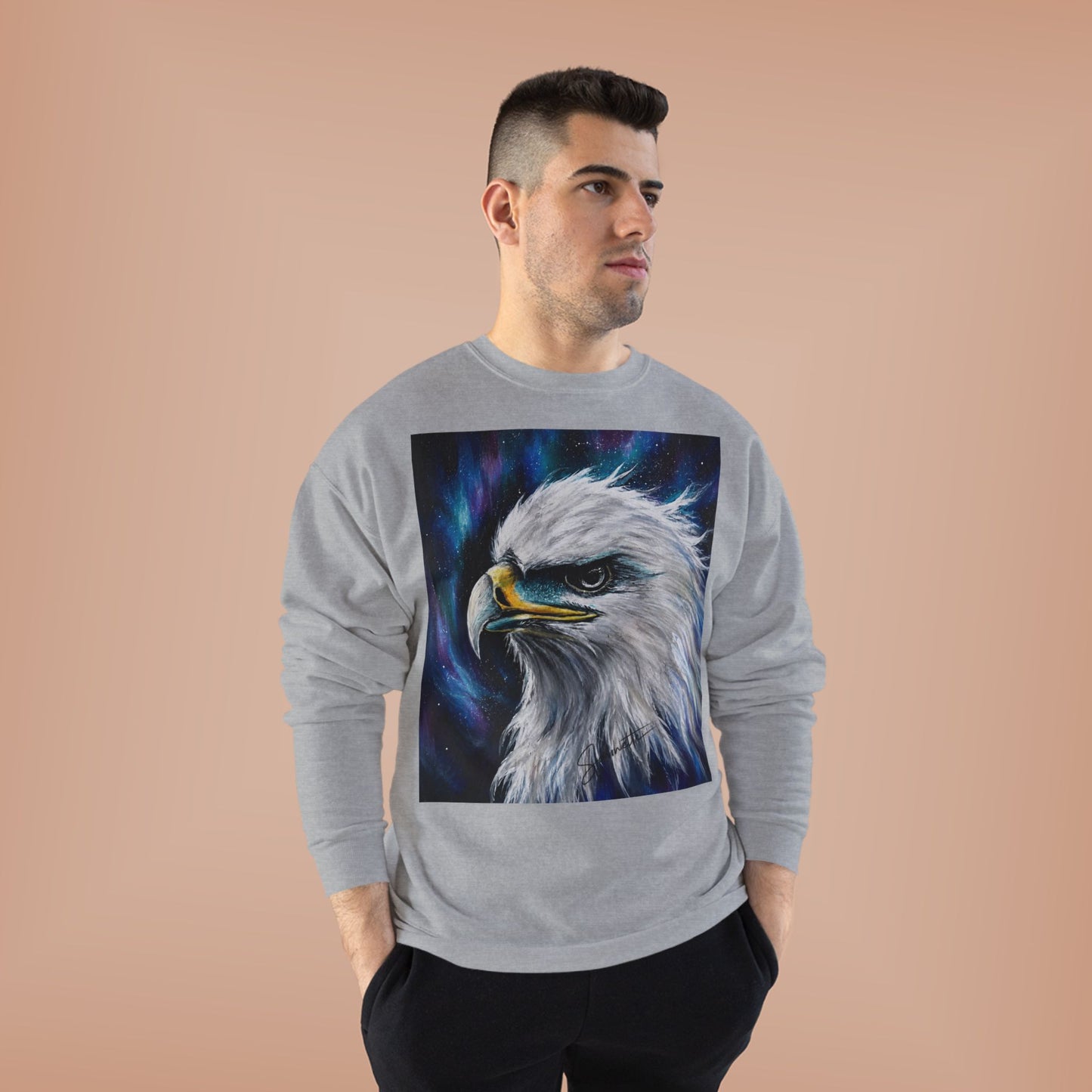 Unisex EcoSmart® Crewneck Sweatshirt-Eagle on Front
