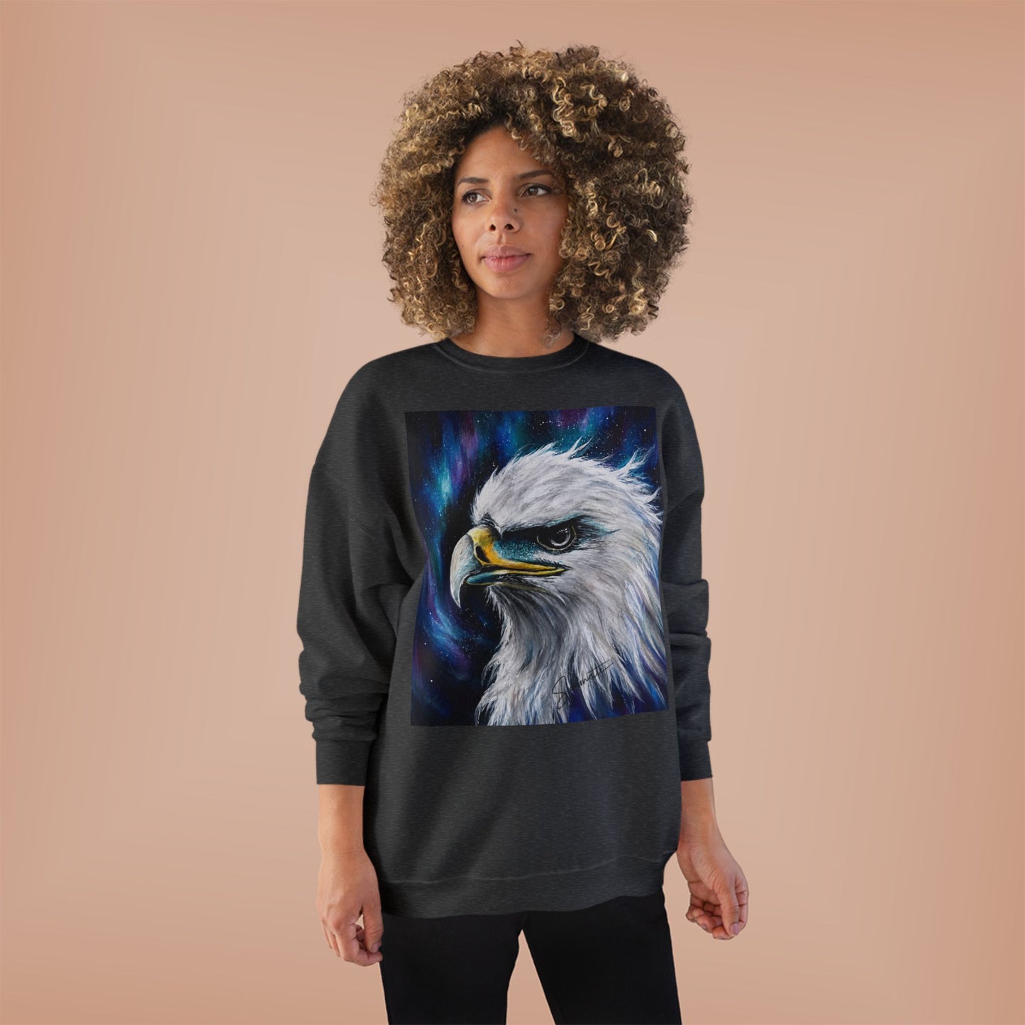 Unisex EcoSmart® Crewneck Sweatshirt-Eagle on Front