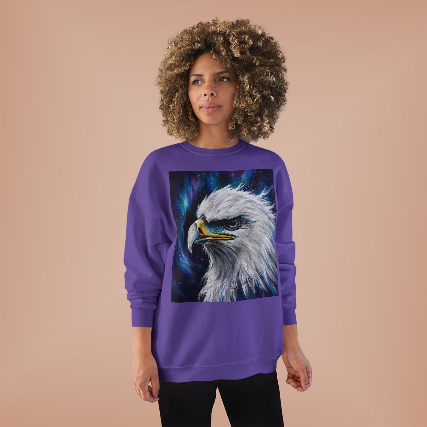Unisex EcoSmart® Crewneck Sweatshirt-Eagle on Front