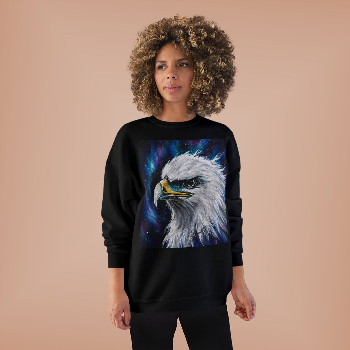 Unisex EcoSmart® Crewneck Sweatshirt-Eagle on Front
