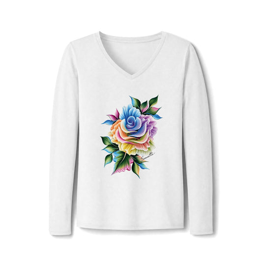 Women's Long Sleeve Fan Favorite V-Neck Tee
