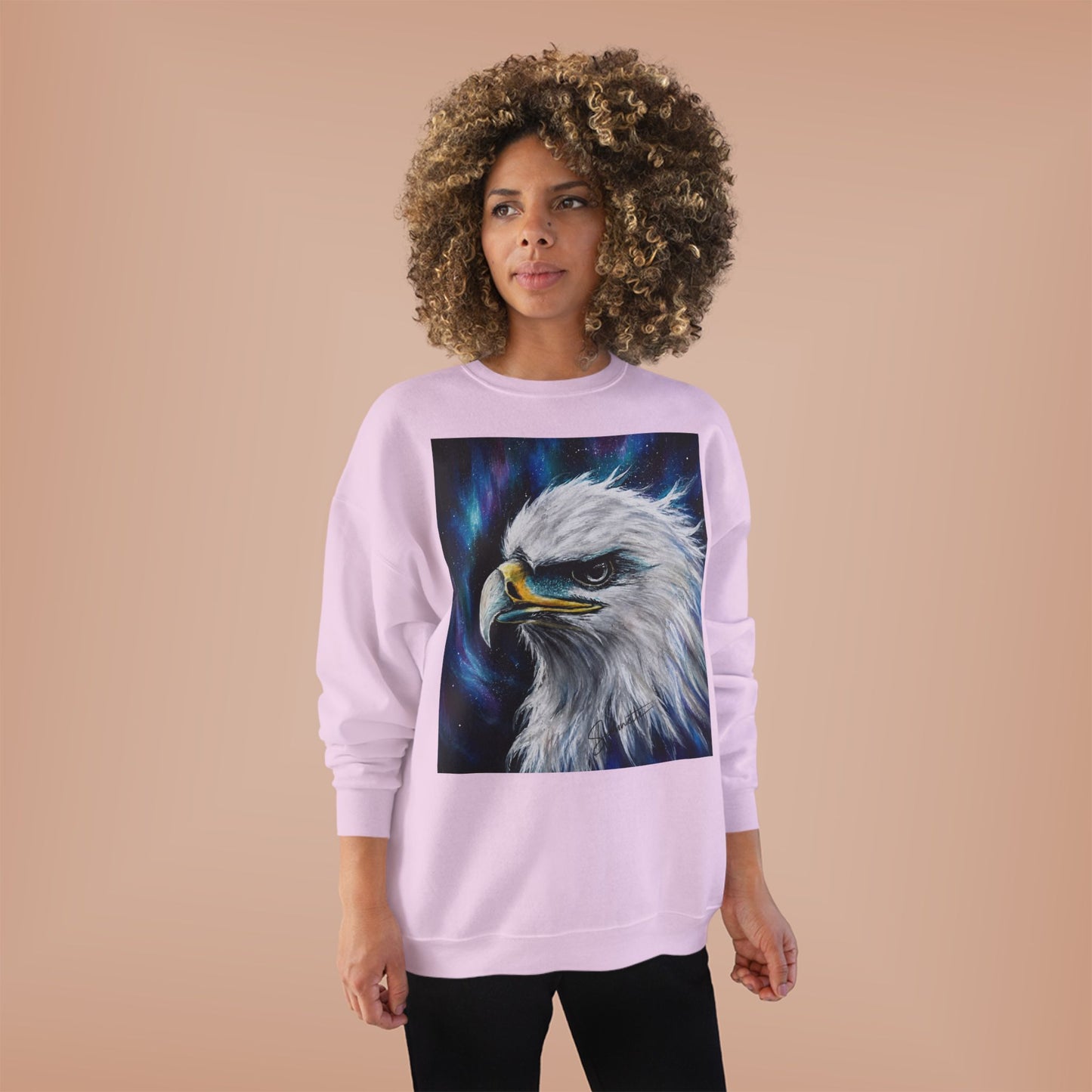 Unisex EcoSmart® Crewneck Sweatshirt-Eagle on Front