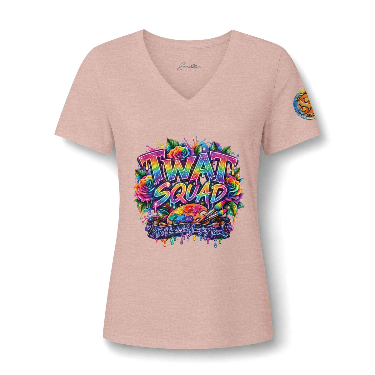 Twat Squad - Women's Relaxed Heather CVC V-Neck Tee
