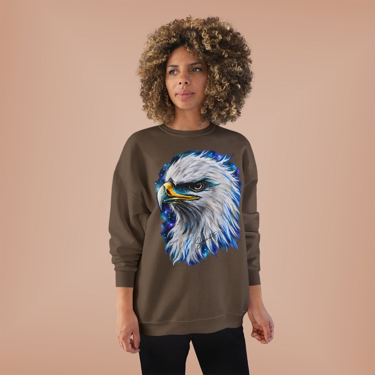 Unisex EcoSmart® Crewneck Sweatshirt-Eagle on Front