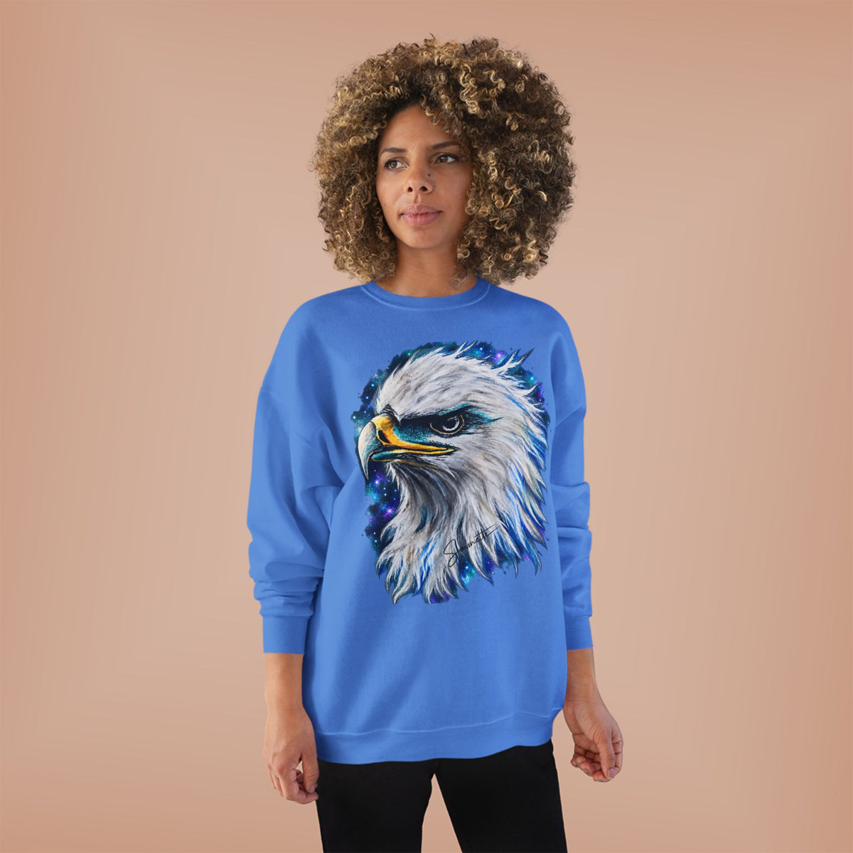 Unisex EcoSmart® Crewneck Sweatshirt-Eagle on Front