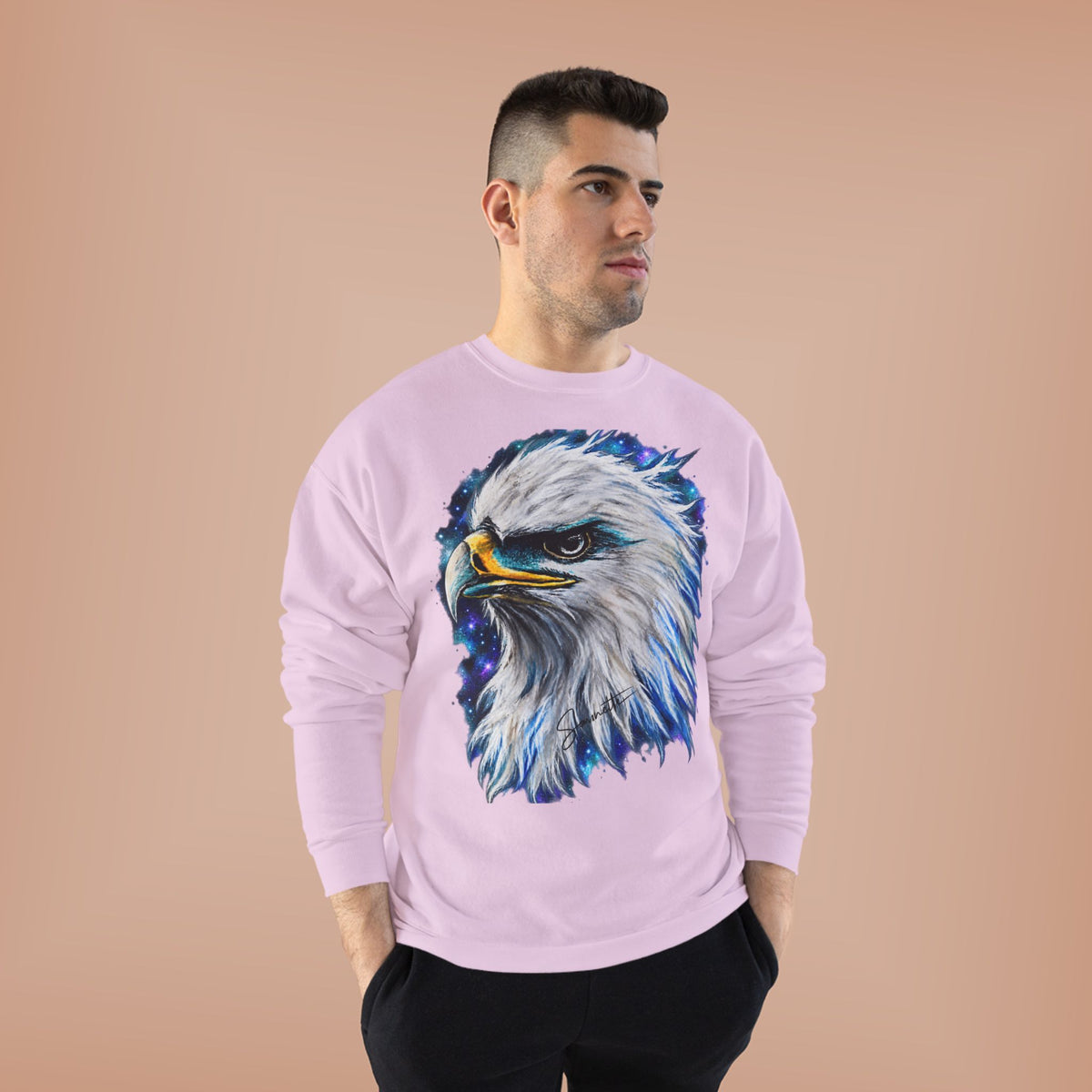 Unisex EcoSmart® Crewneck Sweatshirt-Eagle on Front